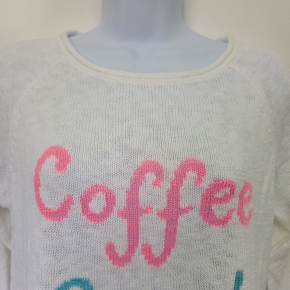 NWT Lilly Pulitzer Danette Sweater White Coffee Beach Repeat Lightweight Knit S - Picture 4 of 11